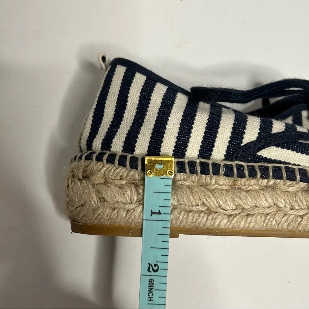 Loeffler Randall Alfie Navy Striped Espadrille Sneakers
